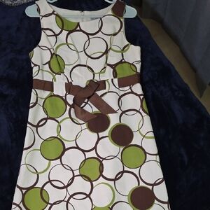 Jessica Howard Kids Dress with Green and Brown Circles